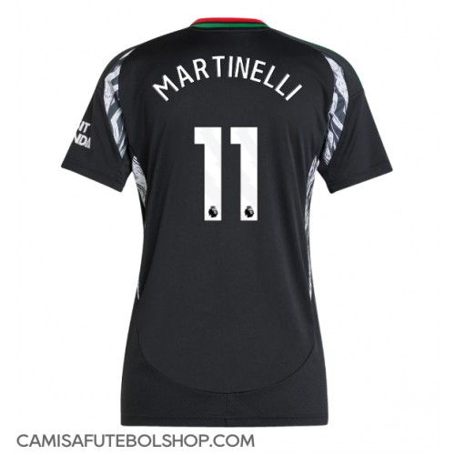 Camisa de time de futebol Arsenal Gabriel Martinelli #11 Replicas 2º Equipamento Feminina 2024-25 Manga Curta